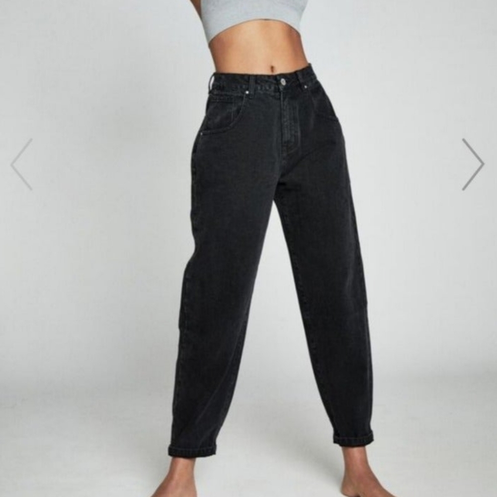 County Seat Jean Wear vintage western black high waist mom jeans tapered leg